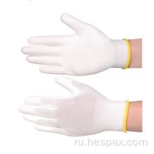 HESPAX Antistatic Clean Room Assembly White PU Нейлоновые перчатки